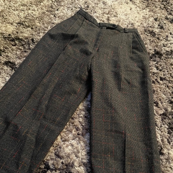 High Waisted Wool Blend Trousers - Picture 2 of 8